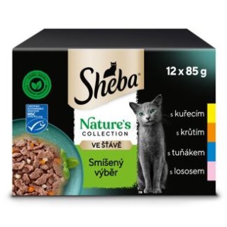 Sheba Collection Nature´s 12 x 85g kapsička smíšený výběr ve šťávě cat AKCE